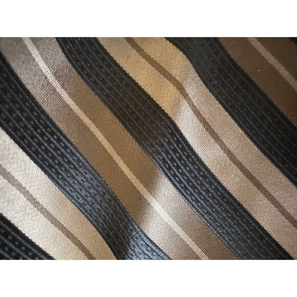 🌵4/$25 BERLIONI Italy Brown and Black Microfiber Necktie Business Career 60" - Picture 2 of 6